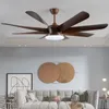 Living Room Large Size Frequency Conversion Ceiling Fan Lights Dining Simple Modern Nordic Strong Wind Creative El Hall