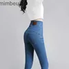 Kadınlar Kot Koreli Kadın Yüksek Bel Skinny Jeans Bahar Sonbahar Sokak Giyim Moda İnce Pantolon Denim Katı Düğme Günlük Kalem Pantolon 2022C24318