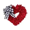 Party Decoration Christmas Wreath Fabric Heart Shape Red Garland Wedding Door Pography Hanging Props Day Front Valen P7w6
