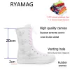 Stivali Ryamag 2022 Nuovi Stivali da donna Stivali da Dance Mid Dance Flat Boots ricami Fashion Folkcustom Zipper Vulcanize Sneaker