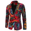 Плюс размер XXL 3XL модные мужские приталенные повседневные блейзеры мужские костюмы с принтом пальто мужская одежда 240304