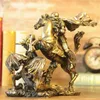 Statuette decorative RETRO DRAGO MOSTRO FIGHTER PERSONAGGIO ARMATURA CAVALIERE STATUA ANIMALE ARTE SCULTURA RESINA ARTCRAFT DESKTOP DECORAZIONE