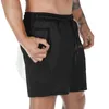 Shorts de corrida para treino atlético fitness masculino com calças de bolsos