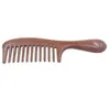 Green Sandalwood Width Tooth Comb- Anti Static Comb Red Sandalwood Width Tooth Fine Tooth Comb 240314