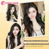 Synthetic Wigs FORLISEE 23-Inch Korean-style S-slit Long Curly Hair Synthetic Natural Middle-parted Curly Chemical Fiber Heat-resistant Wig 240328 240327