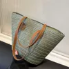 Bolsa de tejido Bolsa de gran capacidad Bolsa de paja de playa de verano y bolso Bolso de hombro bohemio para mujeres 2023 Bolsa de viaje de mujeres