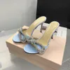 Mach Designers Scarpe eleganti per donna Tacchi a spillo MACH Sandali firmati Moda fiocco strass Slingback impreziositi 10CM fabbrica di sandali donna con tacco alto