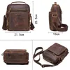 Saco de couro genuíno dos homens mensageiro ombro crossbody retro pequeno pacote masculino volta mochila aleta bolsas viagem negócios presente