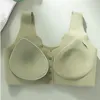 Bras Back Backless Bra Flower haft haft koronkowy sportowy sport szeroki pasek na ramię przednie przycisk