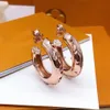 Top designer moon round glossy earrings brass rose gold womens earrings luxurious earrings comfortable high-end L beautiful headwear jewelry discovery jewelry