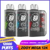 EU MAGAZIJN Originele ZOOY MEGA 12K 15k Bladerdeeg 15000 12000 Rookwolken Crystal Box Bang Wegwerp Vapes 23ML Cartridge Mesh Coil LED Vs Razz Poco Tornado 9000 E sigarettenkar