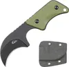 Tactical Knives Eafengrow C1294 Fixed Blade Knife 9Cr18Mov Blade G10 Handle EDC Tool Neck Knife for Outdoor Camping Hiking with kydex SheathL2403