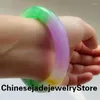 Bangle 2024 Natural Real Jade Bangles Three Color Quartz Armband Ge en flickvän smycken