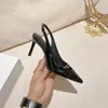 High Heels Black Flip Flops Sexig pannband med sandaler Plattformkilar för kvinnor läder stilettkvinna skor 240228