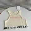 prada balmain burberry celine chanel miu miu loewe gucci fendi Вы Tabre des femmes Camis Designers en tricot pullles de gilet t-shirts Designer à rayures Lettre sans manches trico