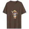 2024 Новая футболка с принтом, рубашка ПОЛО с дизайнерским принтом, мужской качественный 100% хлопок с коротким рукавом