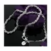 Цепочки из стерлингового серебра 925 пробы, ожерелье 2 мм, 16-30 дюймов, довольно милые, модные, очаровательные, веревочные, цепочки, ювелирная фабрика, оптовая продажа, ожерелье с доставкой, Dhd0A