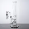Tubo dritto alto Bong in vetro Pizzico di ghiaccio Narghilè Stereo Martix Perc cera Dab Rig Spessore Tubi dell'acqua per giunto femmina da 18 mm con ciotola