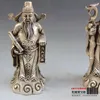 Estatuetas decorativas tibet prata adorno doméstico figura mítica da china três imortais estátua fengshui-riqueza deus longevidade boa