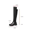 Bottes Pofulove Cuisine High Boots Black Over the Knee Boots Hiver Automn Shoes Femme Punk Goth Shoes Taille 41 Botas pour femmes