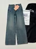 Jeans da donna firmati Inizio primavera Nuovo Miu Nanyou Gaoding Stile coreano Harajuku Sottile, morbido, traspirante Lettera Sciolto Versatile X0NN