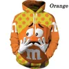 Designer Mens Hoodies Chocolate Beans 3D Tryckta män/kvinnor Autumn Clothing Harajuku Hip Hop Style Kids Sweatshirt Men Coat