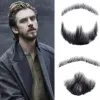 Tissage LiangMo Nep dentelle barbe fait à la main par cheveux fausse barbe pour homme moustache fantaisie dentelle synthétique Invisible Mustachio Barba falsa