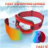 Ski Goggles Magnetic Set Antifog 100% Uv400 Protection Snow Snowboard For Men Women Otg Over Glasses Skiing Eyewear Drop Delivery Spor Otez7