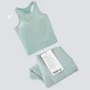 lu lu 2ピース衣装ll ebb to wrese vest crop top sports bra +クイックドライヨガレギンスランニングジムセット女性トレーニング服トラックスーツスポーツウェアウェア