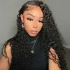 Synthetic Wigs HD Transparent 13x4 13x6 Water Wave Lace Front Human Hair Wigs For Women Wet And Wavy Deep Curly Frontal Wig 4x4 Lace Wig 240329