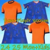 24 25 Holanda MEMPHIS European Holland Club Soccer Jersey 2024 Euro Cup 2025 Camisa de futebol da seleção holandesa Homens Crianças Kit Conjunto completo Home Away MEMPHIS XAVI GAKPO