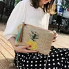 Umhängetaschen Sommer Stroh Tasche Frauen 2024 Koreanische Frische Ananas Strand Wild Messenger Mobile Geldbörse