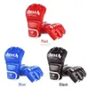 Equipamento de proteção Luvas de treinamento de boxe com meio dedo vestíveis Luvas de PU Protetor de mão Resistente a rasgos Respirável Durável para suprimentos esportivos yq240318