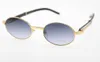 modedesign vit inuti svart buffelhorn solglasögon metallmaterial unisex 51551348 solglasögon rund ramstorlek 5522135mm5054325