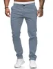 Mens Pants Spring Autumn Male Solid Color Slim Cargo Homme Casual Fashion Simple All-match Pencil Trousers Sweatpants