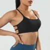 Lu Align Align Lu Lemon Esportes femininos VITALINOVO Strappy Criss Cross Back Bra Backless removível acolchoado Yoga Cami Crop Top Baixo Impacto Fie