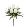Kwiaty dekoracyjne prawdziwe dotyk sztuczne tulipany kwiat bukiet matki