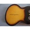 Flyoung G Chitarra elettrica semi cava con doppio foro F Anello rosso scuro marrone Prodotto giallo a due punti Accessori in oro