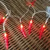 Party Decoration Chili String Light Fashion Powered Red Pepper Fairy Lighting Night Lamps For Deck Fence Patio Balcony