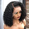 Synthetic Wigs Glueless Deep Curly Human Hair Wigs Preplucked Short Bob Lace Frontal Wigs 180% Density Brazilian Bob Human Hair Wigs For Woman 240328 240327