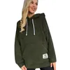 Sweats à capuche pour femmes décontracté à la mode chaud et confortable flanelle ample à capuche à manches longues pull H pull