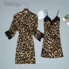 Sexy Pyjama Kimono Badjas Gown Luipaard Nachtkleding Sexy Nachtjapon Losse Lougne Gewaad Pak Thuis Kleding 24318