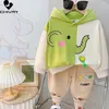 Ensembles de vêtements bébé garçons printemps automne mode dessin animé Animal Patchwork sweat à capuche sweat avec pantalon enfants décontracté