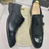 HBP Dedo do pé sem marca Plus Size 14 Moda Negócios Formal Couro Monk Strap Sapatos sociais masculinos