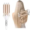 Ferri da stiro a 3 tubi, rotoli di uova, capelli regolabili, bigodino Waver, strumenti per lo styling, i capelli tripli Waver 3 Barrel