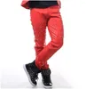 Stage Wear Male Trousers Costume Singer Pantsmale Slim Punk Rivet Pants For Dancer Star Fashion Men Nightclub Party Bar