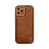 iPhone 15 Pro Max Designer Flower Phone Case for Apple 14 13 12 11 XS XR 8 7 Plus Luxury PU Leather Big Floral Print Embossed Camera Lens Ring Back Cover Coque Fundas Brown