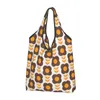 Sacs de rangement Recyclage Orla Kiely Sac à provisions Femmes Fourre-tout Portable Fleurs scandinaves Multi Stem Grocery Shopper