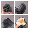 Botas Otoño Invierno Bebé Niño Montar Zapatos para niños Niños Niñas Nieve Moda Cuero Suave Antideslizante Deporte Correr