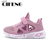 Sandals 2023 Girls Casual Shoes Light Mesh Sneakers Kids Summer Children Autumn Tenis Cute Sport Cartoon Female Running Sock Footwear 8C24318